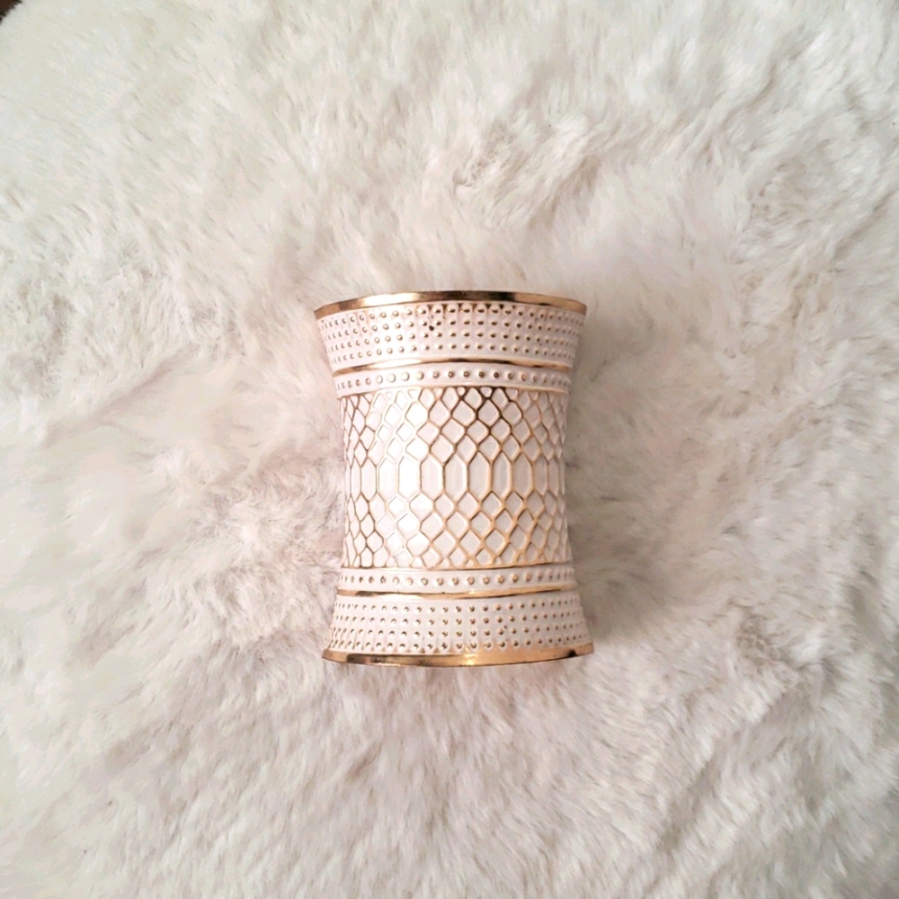 Gold tone metal cuff